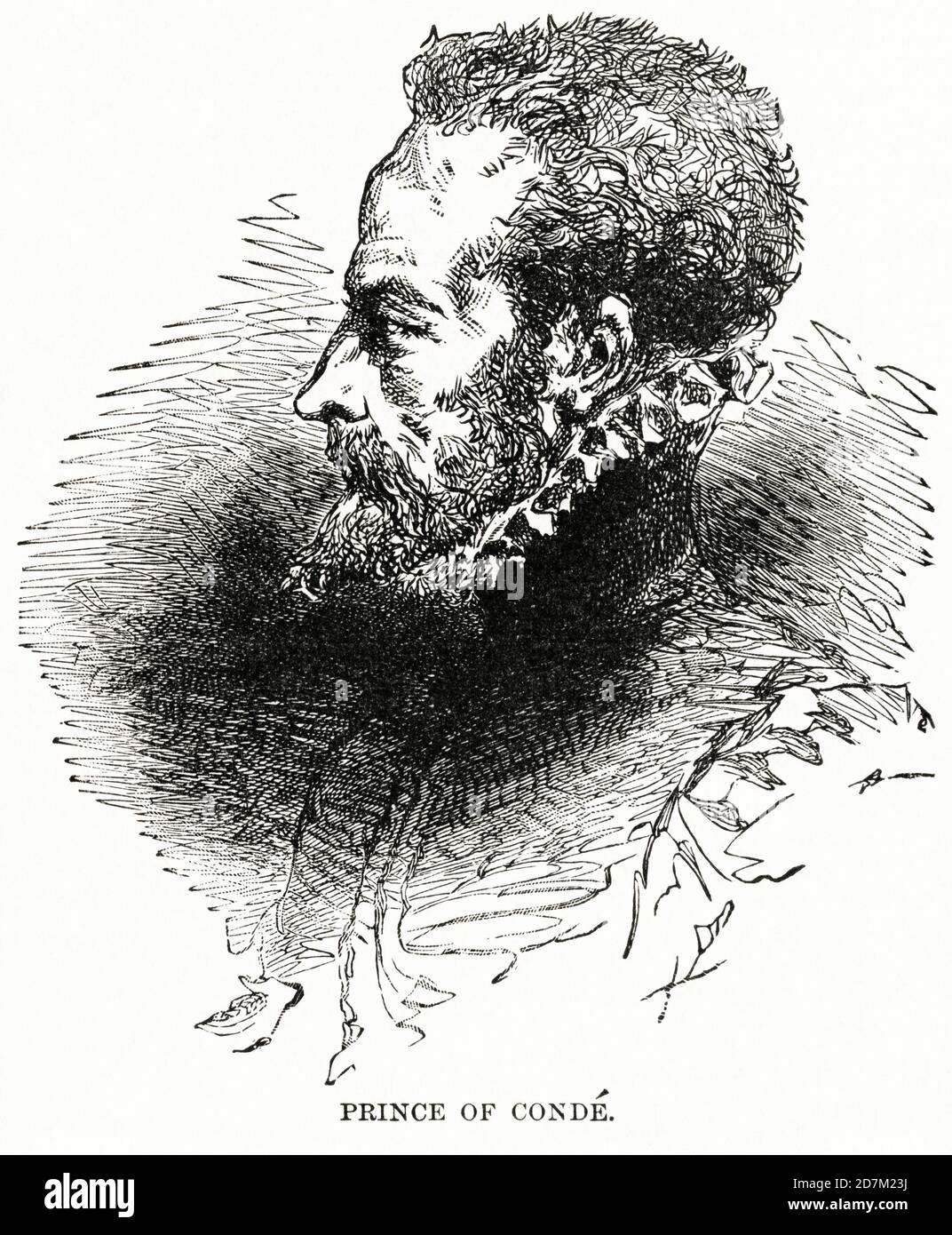 Prince of Conde, Illustration, Ridpath's History of the World, Volume III, par John Clark Ridpath, LL. D., Merrill & Baker Publishers, New York, 1897 Banque D'Images