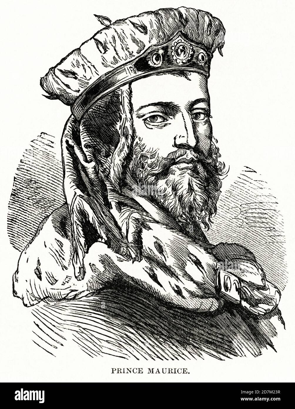 Prince Maurice, Illustration, Histoire du monde de Ridpath, Volume III, par John Clark Ridpath, LL. D., Merrill & Baker Publishers, New York, 1897 Banque D'Images