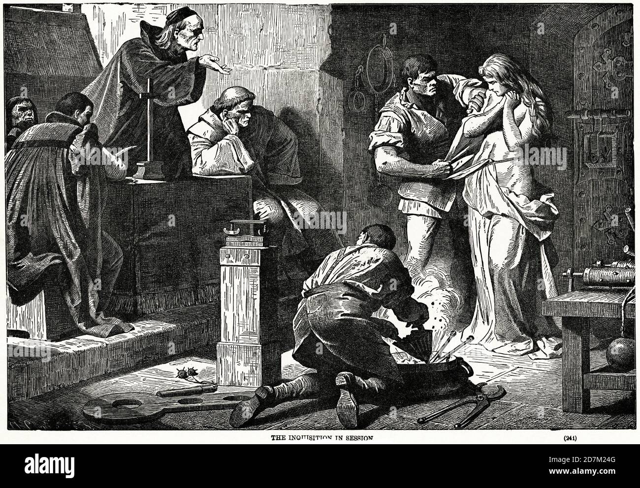 L'Inquisition en session, Illustration, Histoire du monde de Ridpath, Volume III, par John Clark Ridpath, LL. D., Merrill & Baker Publishers, New York, 1897 Banque D'Images