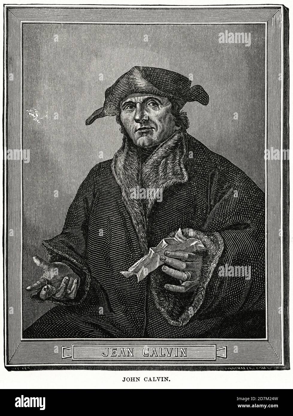 John Calvin, Illustration, Histoire du monde de Ridpath, Volume III, par John Clark Ridpath, LL. D., Merrill & Baker Publishers, New York, 1897 Banque D'Images