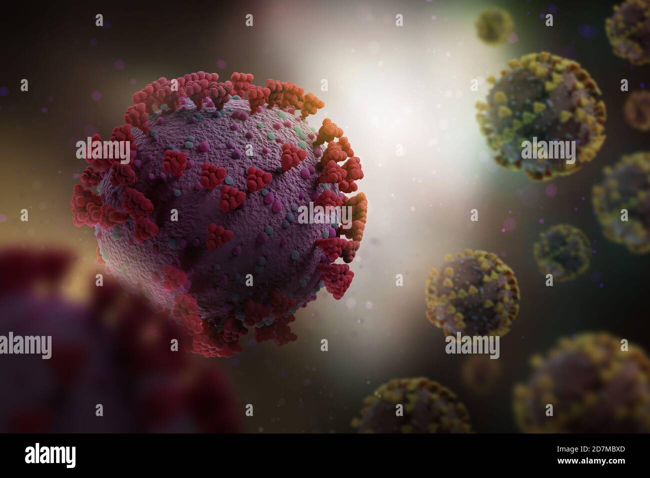 Visualisation du virus Covid-19 (Corona) Banque D'Images