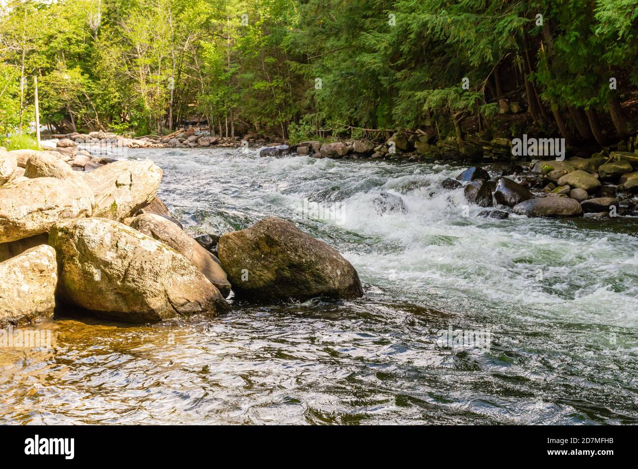 Réserve d'eau vive Minden Hills Algonquin Highlands Ontario Canada en été Banque D'Images