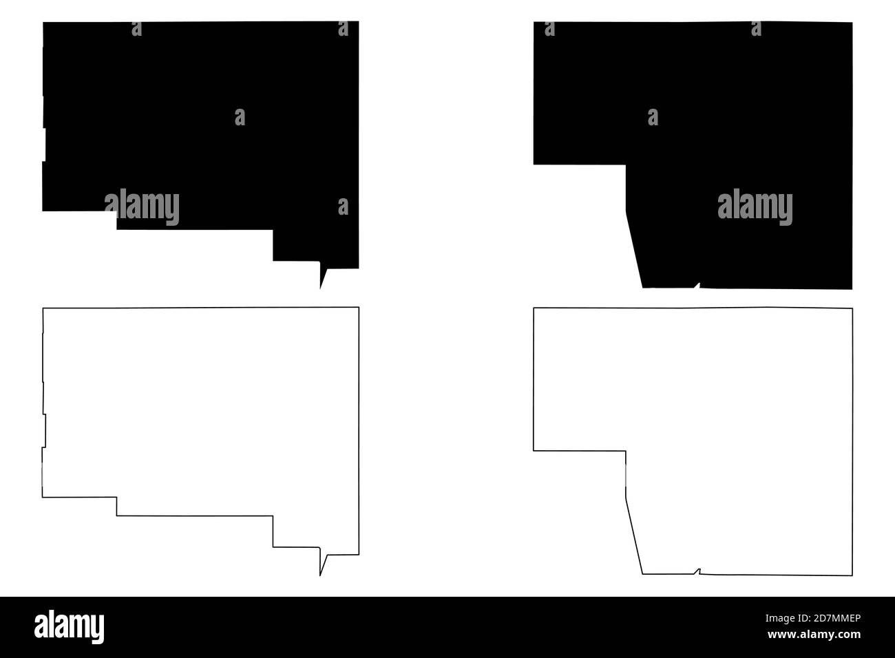 Humboldt et Elko County, Nevada (comté des États-Unis, États-Unis d'Amérique, États-Unis, États-Unis, États-Unis) carte illustration vectorielle, carte d'esquisse griffée Illustration de Vecteur