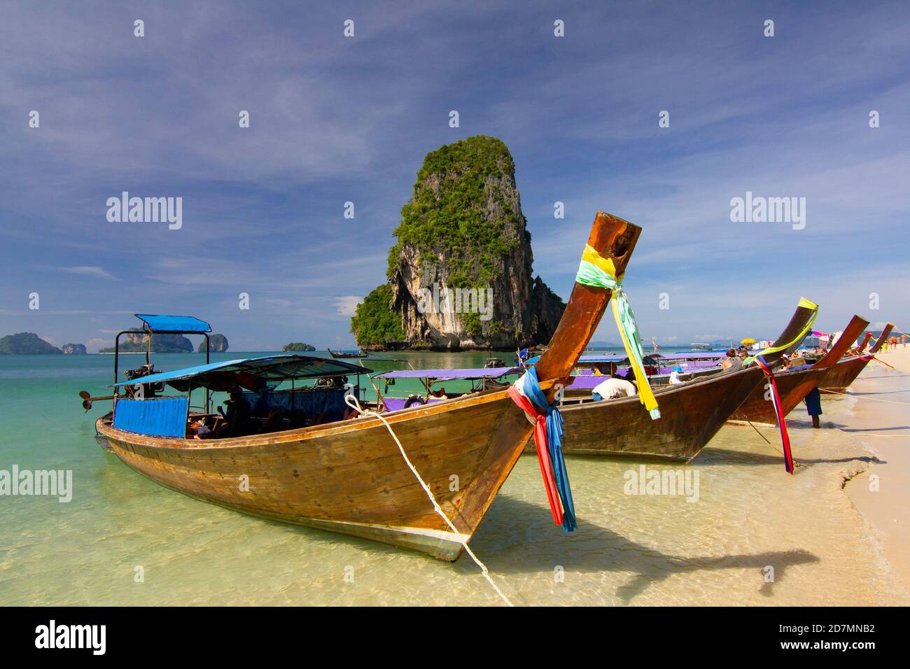 Belle plage de Phra Nang dans la province de Krabi, en Thaïlande Banque D'Images