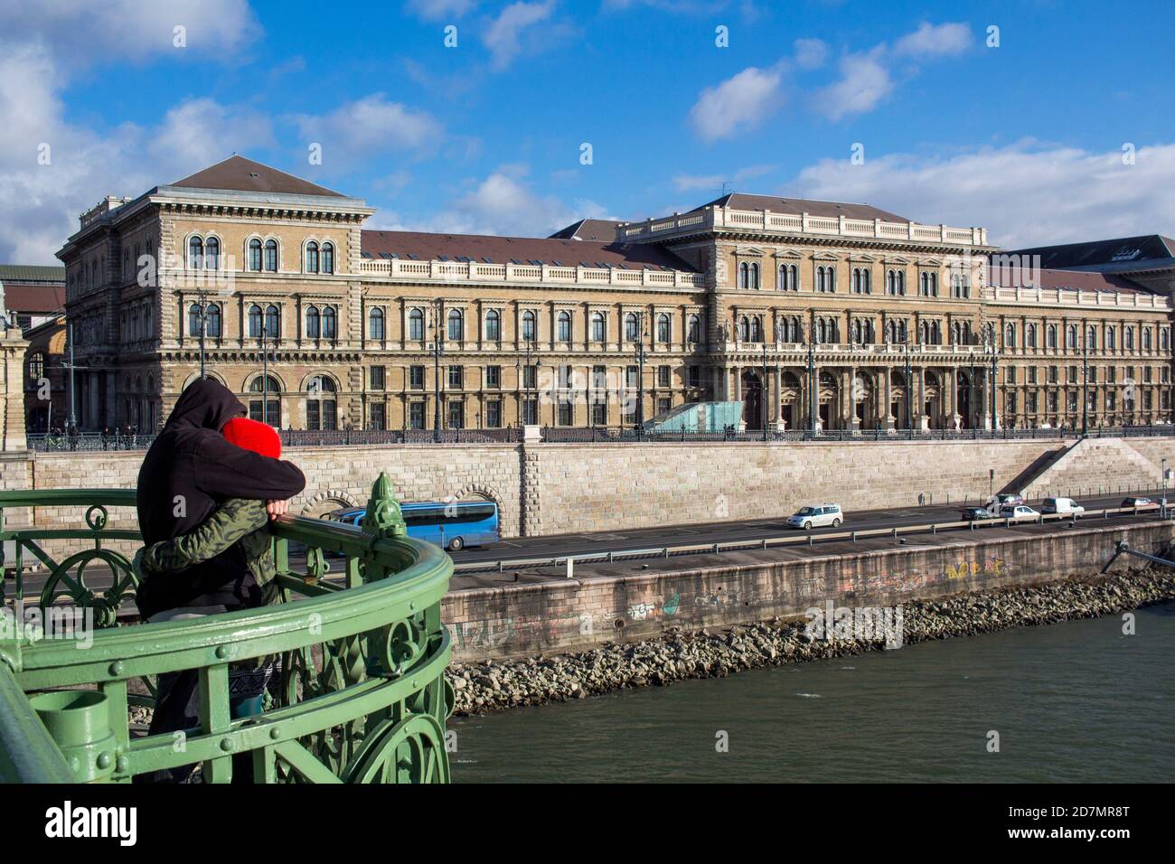 Le pont Liberty est un pont de Budapest qui traverse le Danube reliant Buda et Pest. Banque D'Images