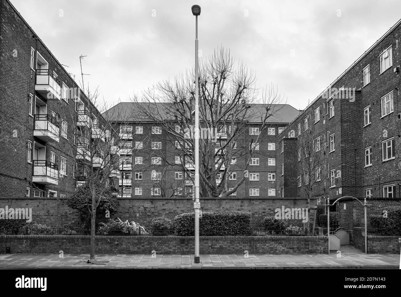 Paysage urbain noir et blanc à Londres Banque D'Images