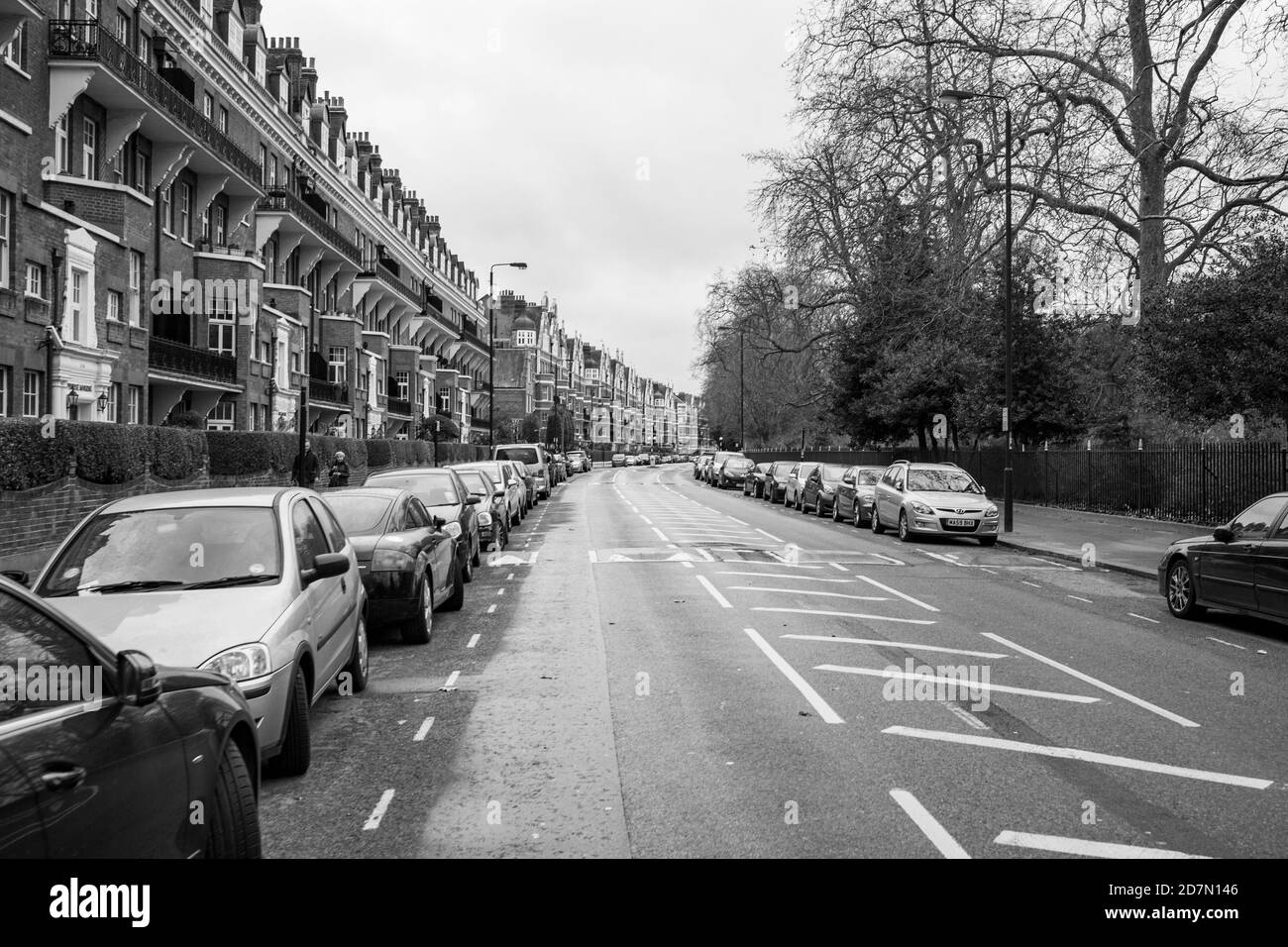 Paysage urbain noir et blanc à Londres Banque D'Images