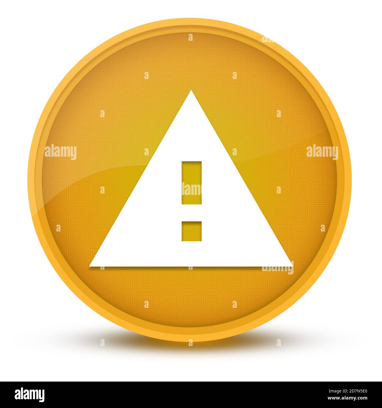Signaler un problème luxueux bouton rond jaune brillant illustration abstraite Banque D'Images
