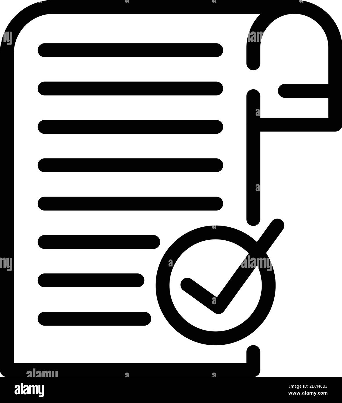Icône de demande de document. Contour de l'icône de vecteur de demande de document pour la conception Web isolée sur fond blanc Illustration de Vecteur