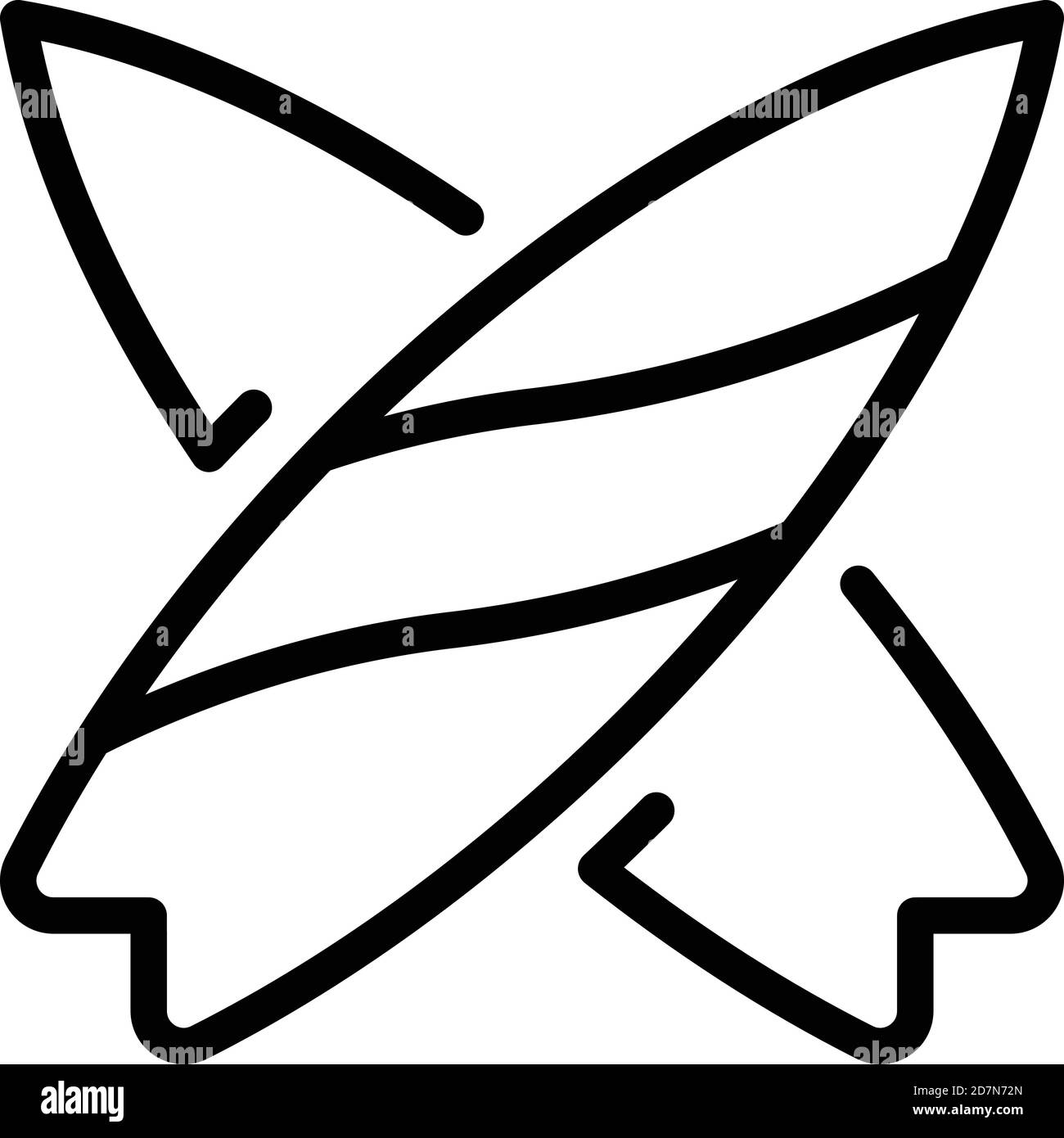 Icône de planche de surf SUP. Outline sup surf board vector icon for web design isolé sur fond blanc Illustration de Vecteur