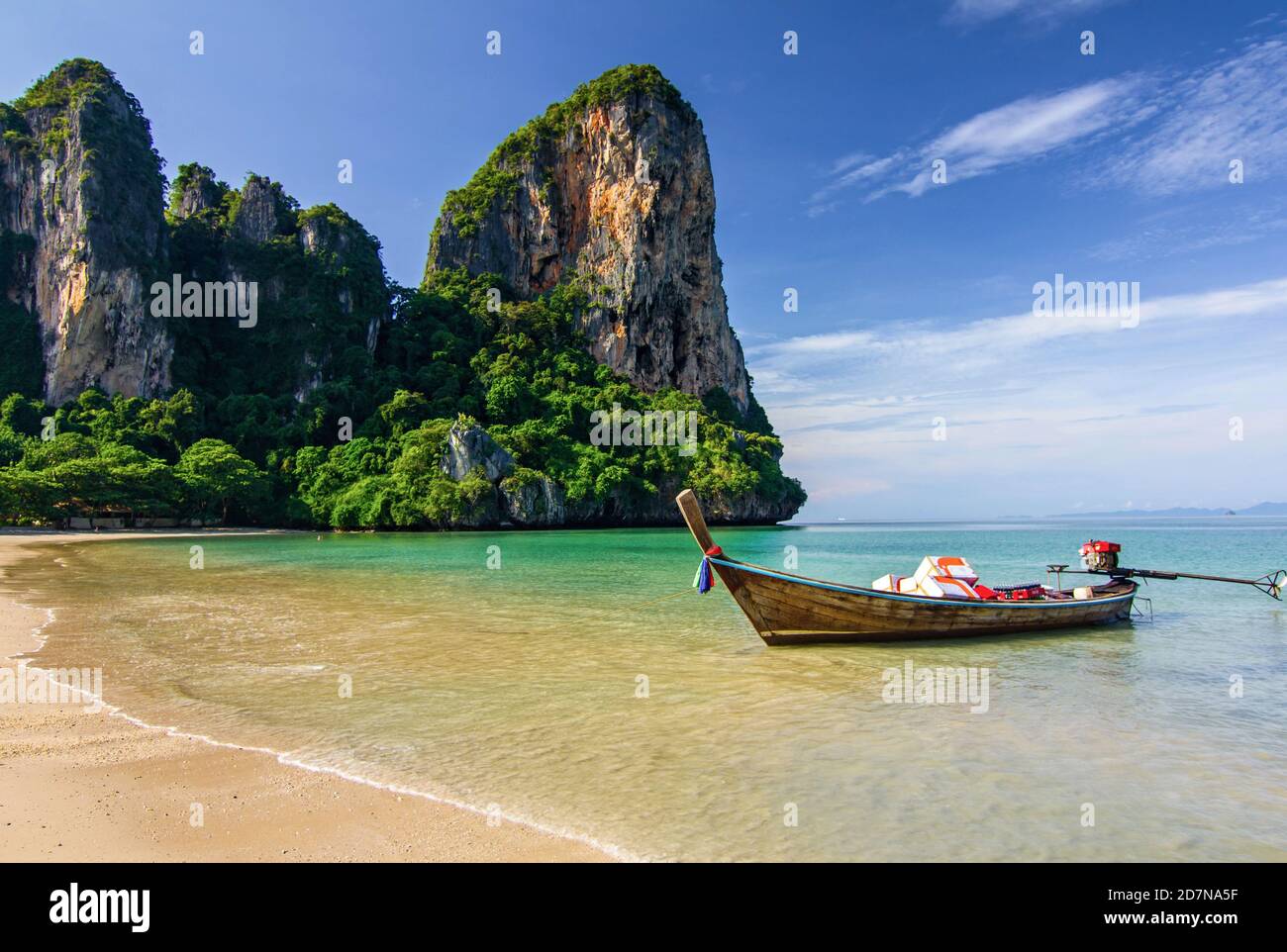 Belle plage de Railay dans la province de Krabi, Thaïlande Banque D'Images