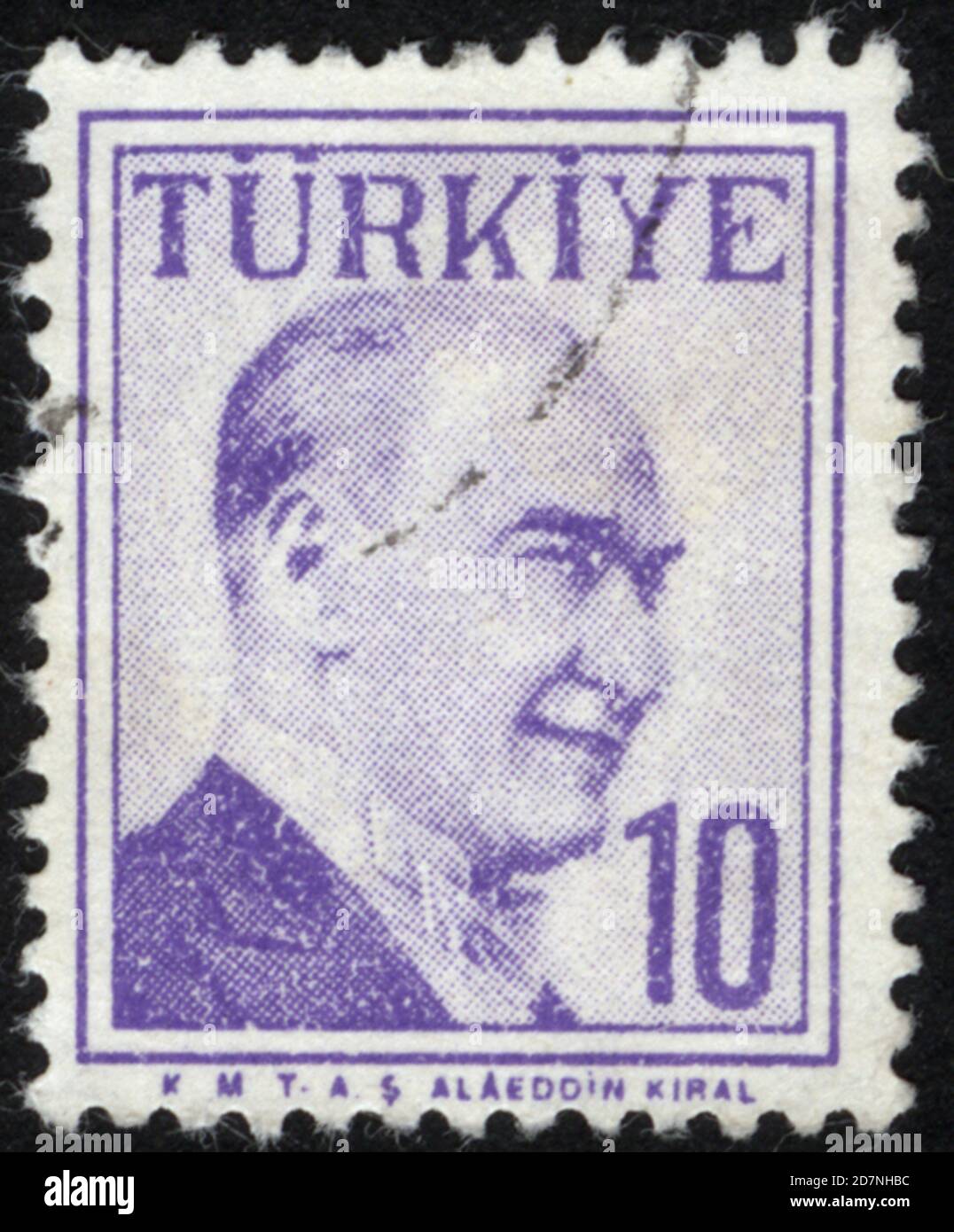 République de Turquie. Timbre-poste de la République de Turquie. Timbre historique de la République de Turquie. Un timbre-poste imprimé en République de Turquie. Banque D'Images