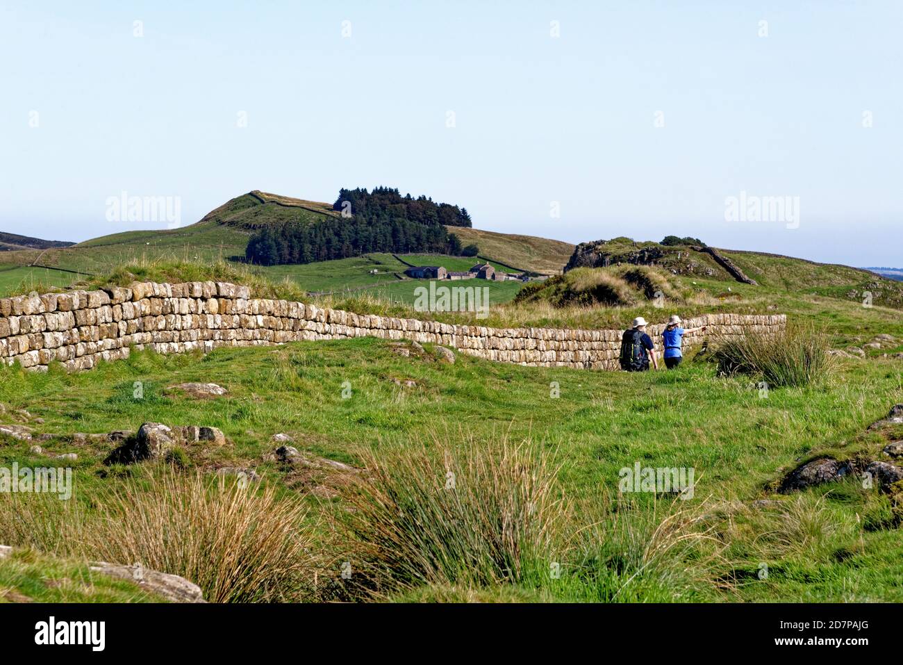 Mur d'Hadrien, parc national de Northumberland, Northumberland, Angleterre, Royaume-Uni - 17 septembre 2020 Banque D'Images
