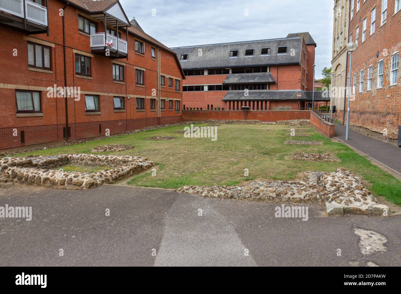 Les vestiges préservés d'Ipswich Blackfriars, une maison religieuse médiévale, Ipswich, Suffolk, Royaume-Uni. Banque D'Images