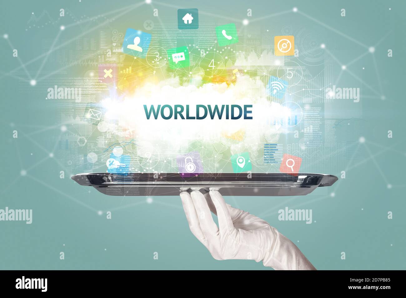 Serveur servant le concept de réseau social avec inscription DANS LE MONDE ENTIER Banque D'Images