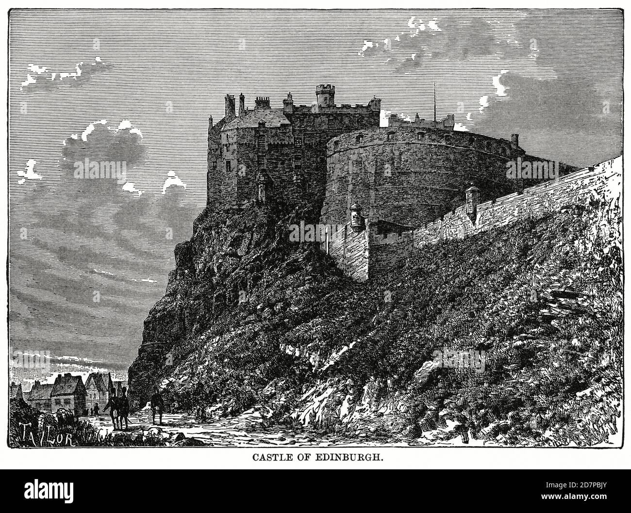 Château d'Édimbourg, Illustration, Histoire du monde de Ridpath, Volume III, par John Clark Ridpath, LL. D., Merrill & Baker Publishers, New York, 1897 Banque D'Images