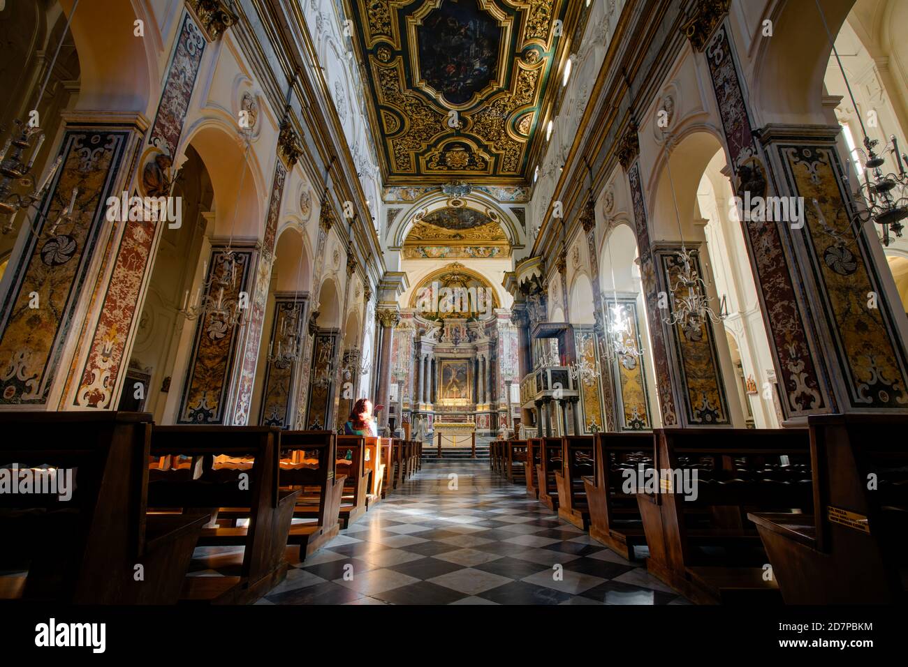 Cathédrale d'Amalfi ou archidiocèse catholique romain d'Amalfi-Cava de' Tirreni. Amalfi, Italie Banque D'Images