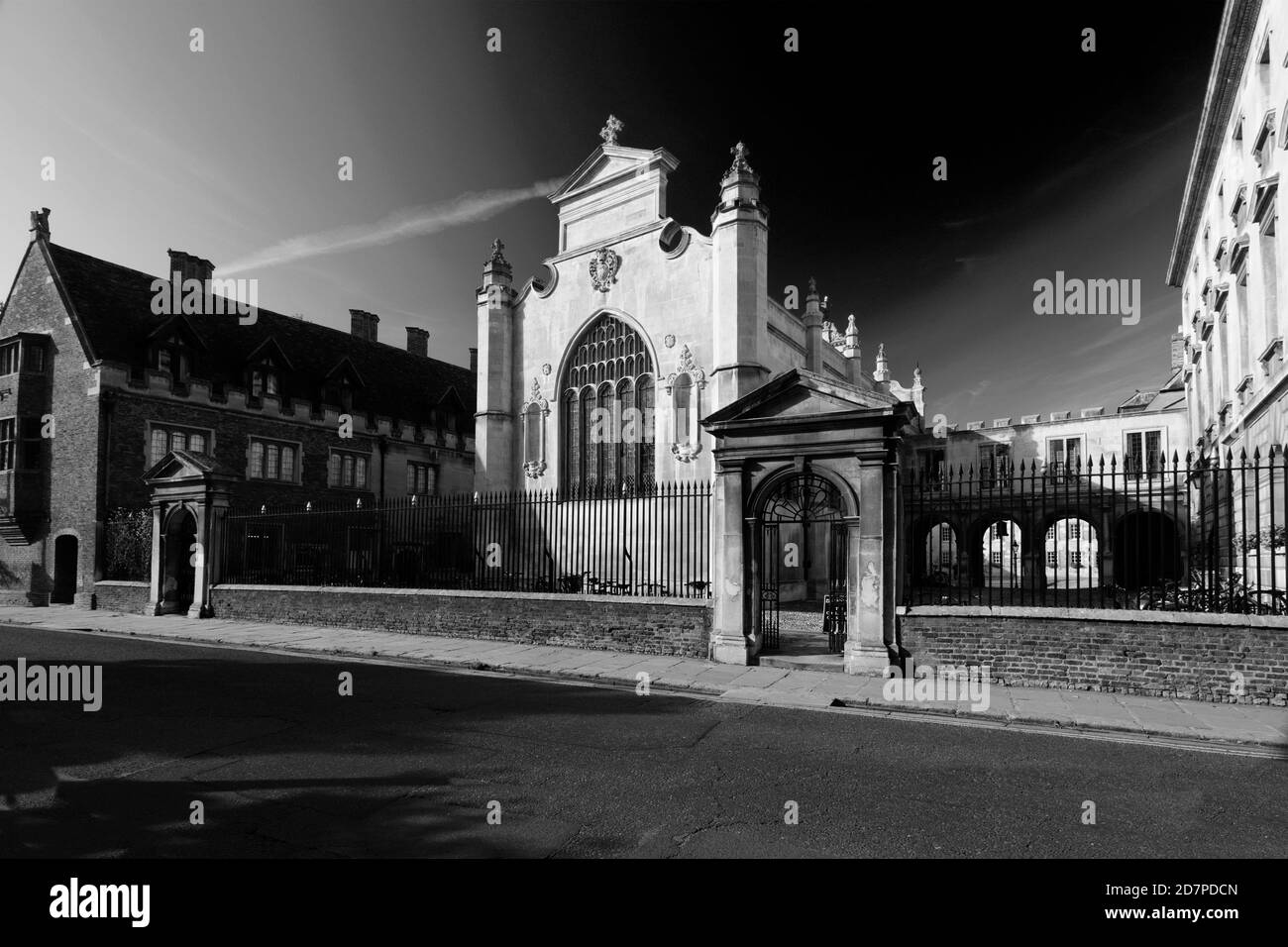 Façade de Peterhouse College, Trumpington Street, Cambridgeshire, Angleterre, Royaume-Uni Banque D'Images