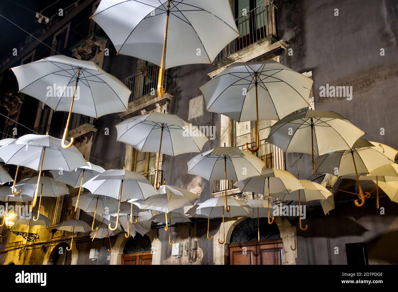 Via Mazza, Catane, Sicile, Italie Banque D'Images