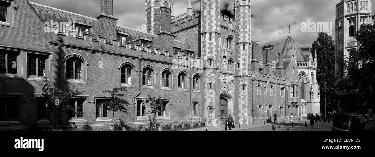 Façade de St Johns College, St John's Street, Cambridge City, Cambridgeshire, Angleterre, Royaume-Uni Banque D'Images