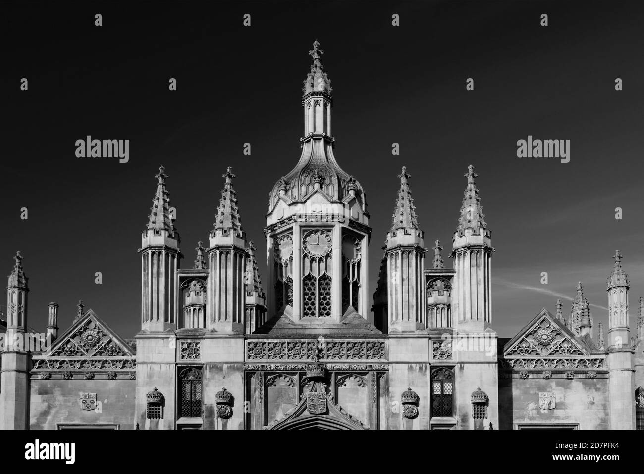 Vue sur Kings College, Kings Parade, Cambridge City, Cambridgeshire, Angleterre, Royaume-Uni Banque D'Images