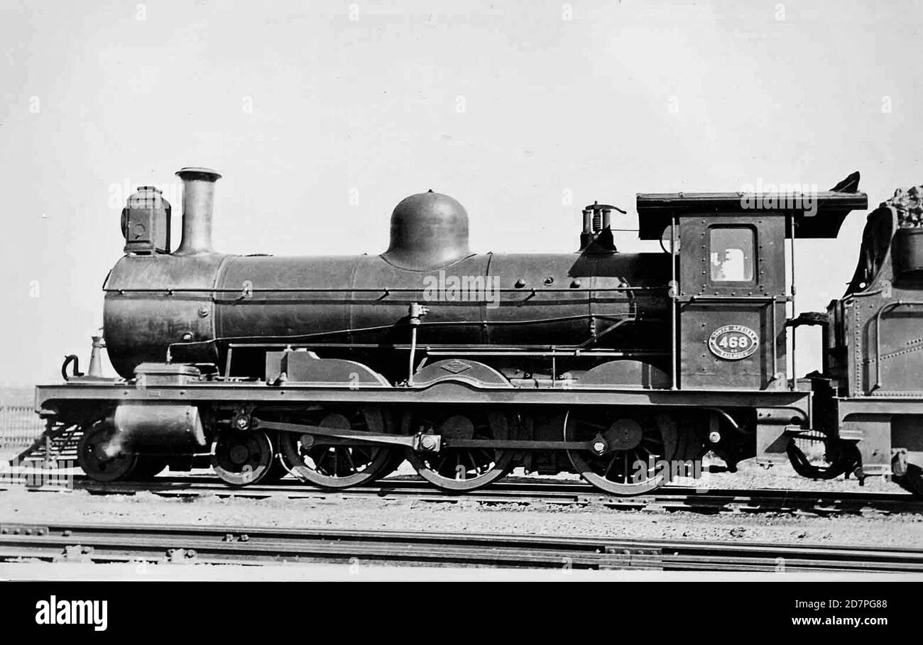 Histoire de l'Afrique du Sud : SAR classe 6A no 468 (4-6-0) avec foyer à dessus rond ca. 1930 Banque D'Images