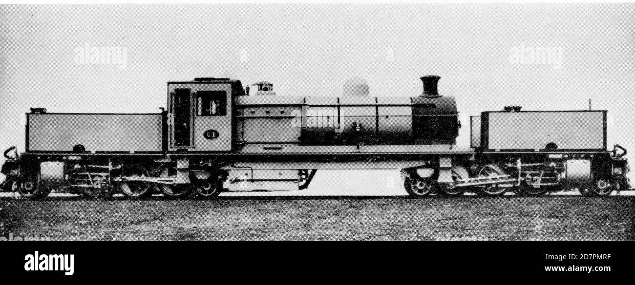 Histoire de l'Afrique du Sud : classe SAR GK 2340 (2-6-2+2-6-2); ex NCCR G1; renuméroté de NCCR 12 ca. 1923 Banque D'Images