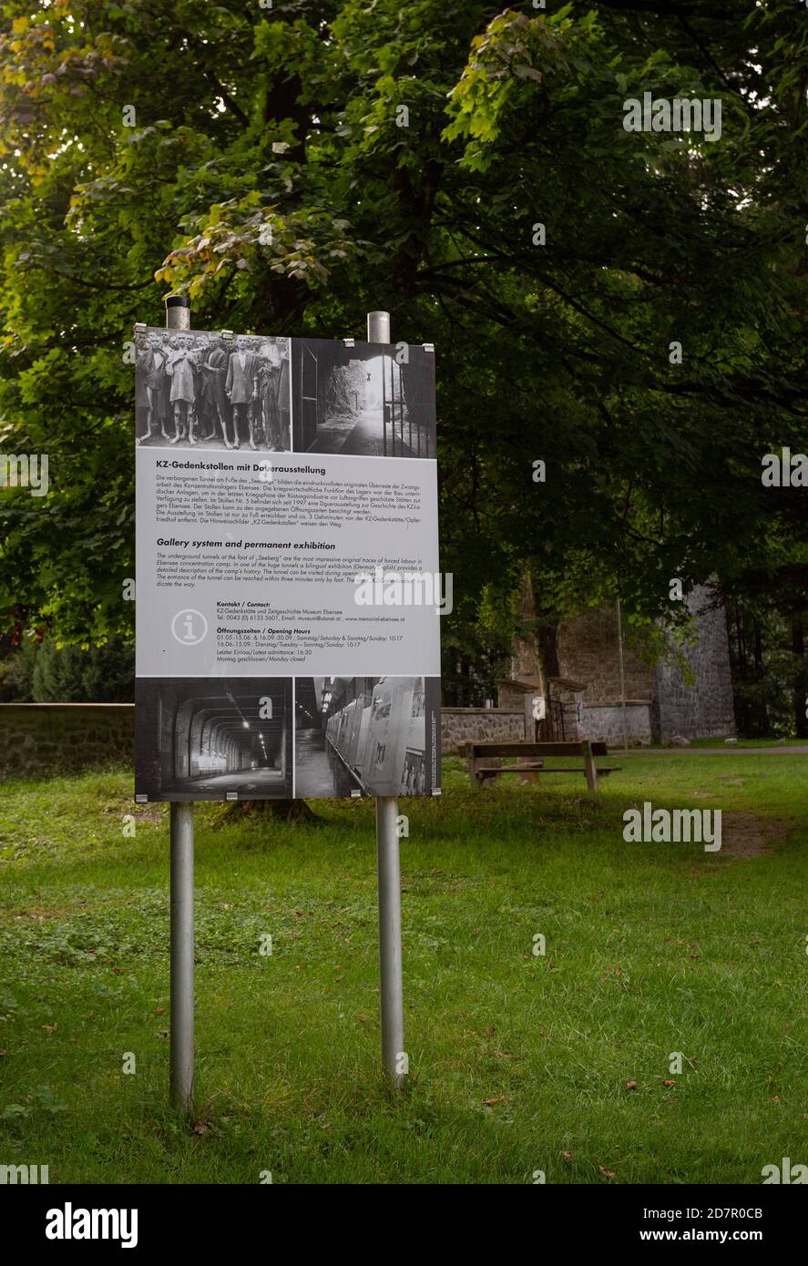 Cimetière du camp de concentration, site commémoratif du camp de concentration Ebensee, Ebensee, Salzkammergut, haute-Autriche, Autriche Banque D'Images