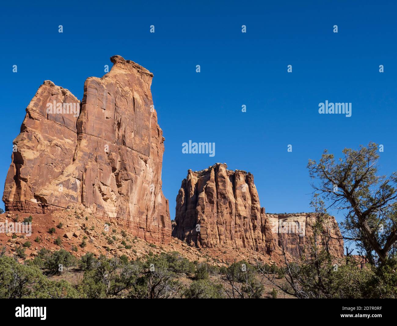 Monument de l'indépendance, sentier du Monument Canyon, monument national du Colorado près de Grand Junction, Colorado. Banque D'Images