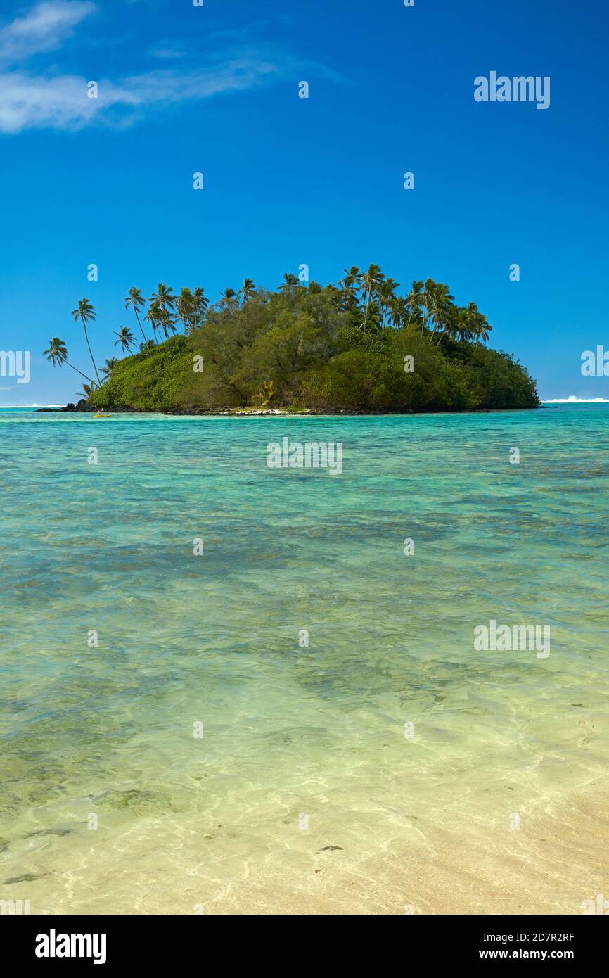 Île de Taakoka, lagon de Muri, Rarotonga, îles Cook, Pacifique Sud Banque D'Images