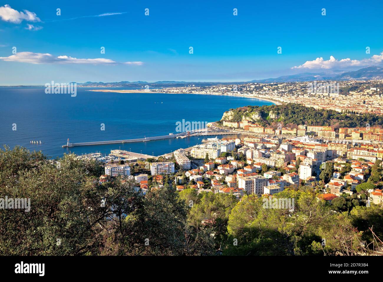 Ville de Nice vue panoramique sur le front de mer, côte d'azur, Alpes Maritimes département de France Banque D'Images