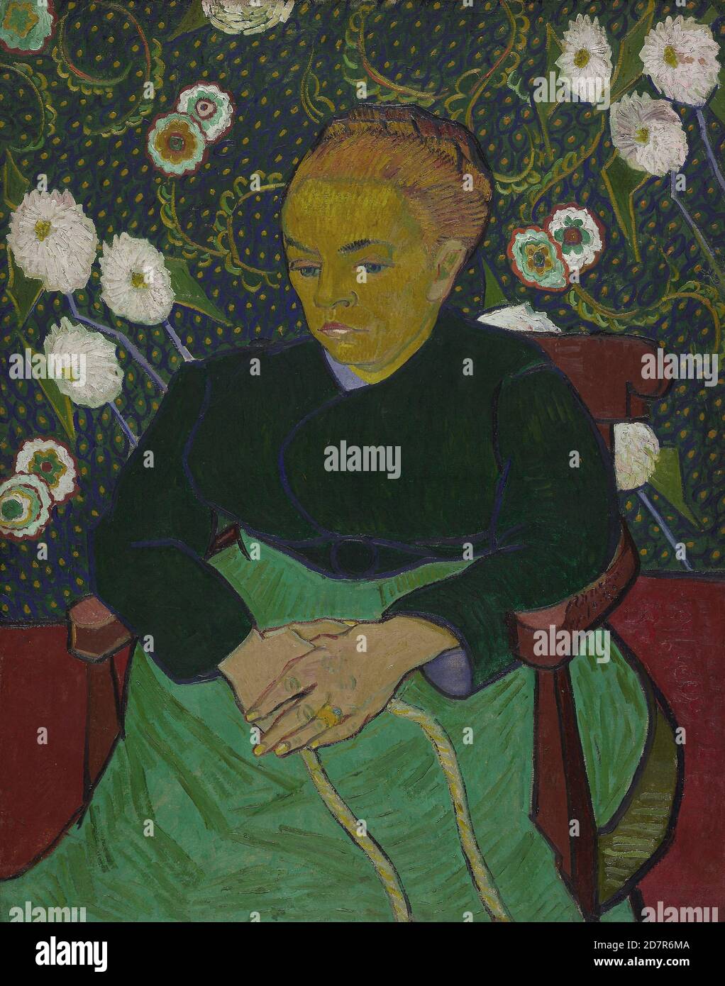 Madame Roulin balançant le berceau (la berceuse) - 1889 ; Vincent van Gogh ; néerlandais ; 1853-1890 (huile sur toile) Banque D'Images