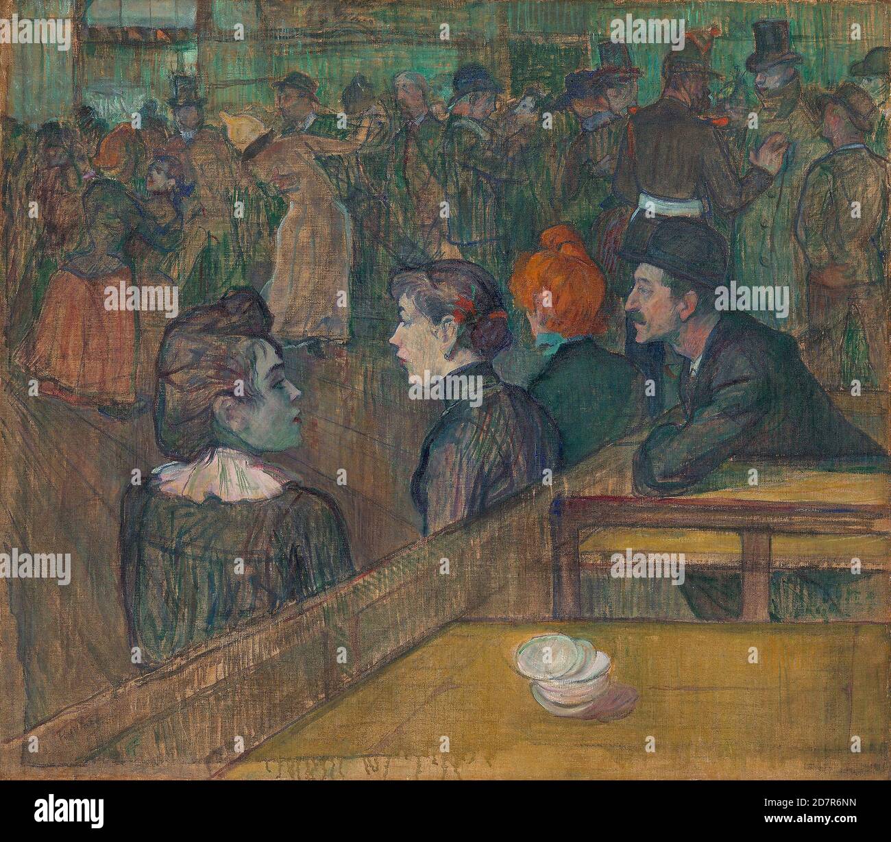 Moulin de la Galette - 1889 ; Henri de Toulouse-Lautrec ; Français ; 1864-1901 (huile sur toile) Banque D'Images