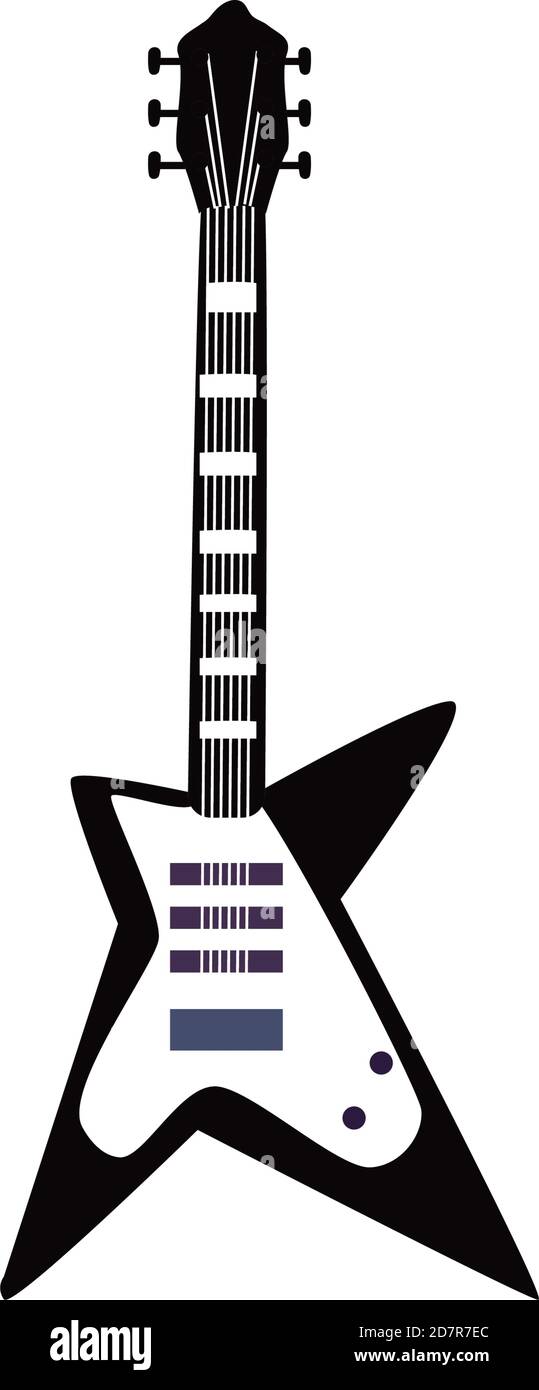 Guitare électrique instrument de style noir et blanc Icon design, musique  son mélodie chanson art musical et thème de composition Illustration  vectorielle Image Vectorielle Stock - Alamy