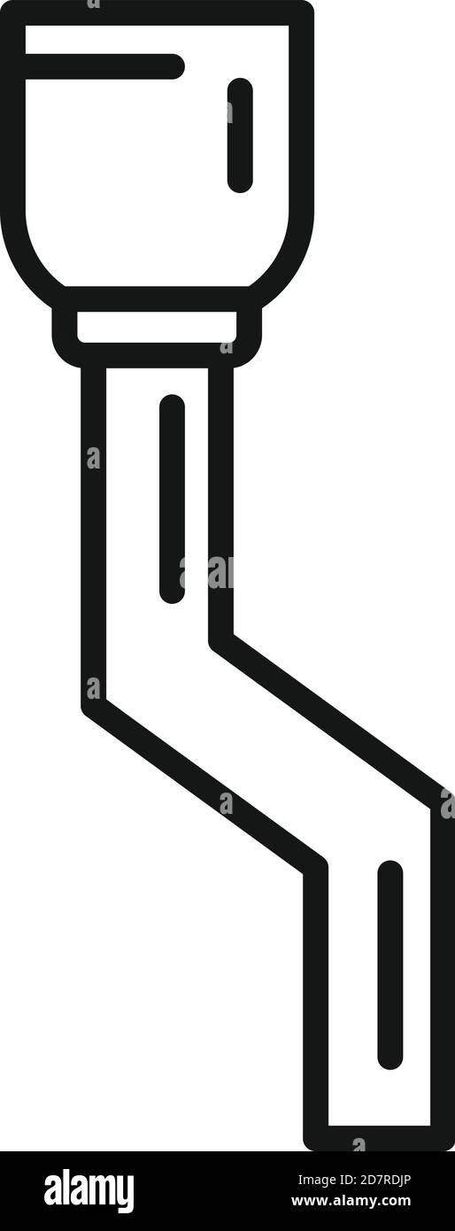 Icône de gouttière d'entretien. Icône vectorielle de maintenance des contours pour la conception de sites Web isolée sur fond blanc Illustration de Vecteur