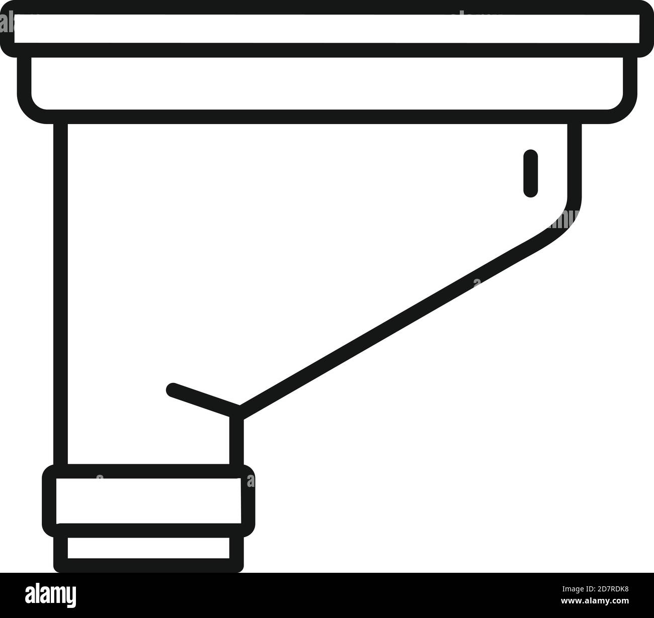 Icône de gouttière. Icône vectorielle de contour pour la conception de Web isolée sur fond blanc Illustration de Vecteur