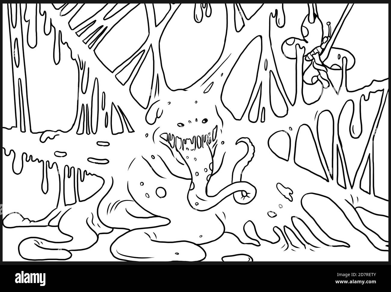 Dessin De Monstre Collant Fantaisie Modele De Coloriage De L Arachnide Monstre Photo Stock Alamy Dessin De Monstre Collant Fantaisie Modele De Coloriage De L Arachnide Monstre Photo Stock Alamy
