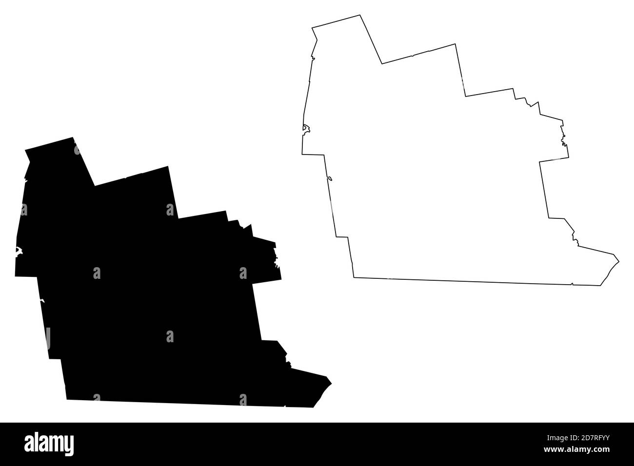 Hillsborough County, New Hampshire (comté des États-Unis, États-Unis d'Amérique, États-Unis, États-Unis, États-Unis) carte illustration vectorielle, scribble sketch carte Hillsborough Illustration de Vecteur