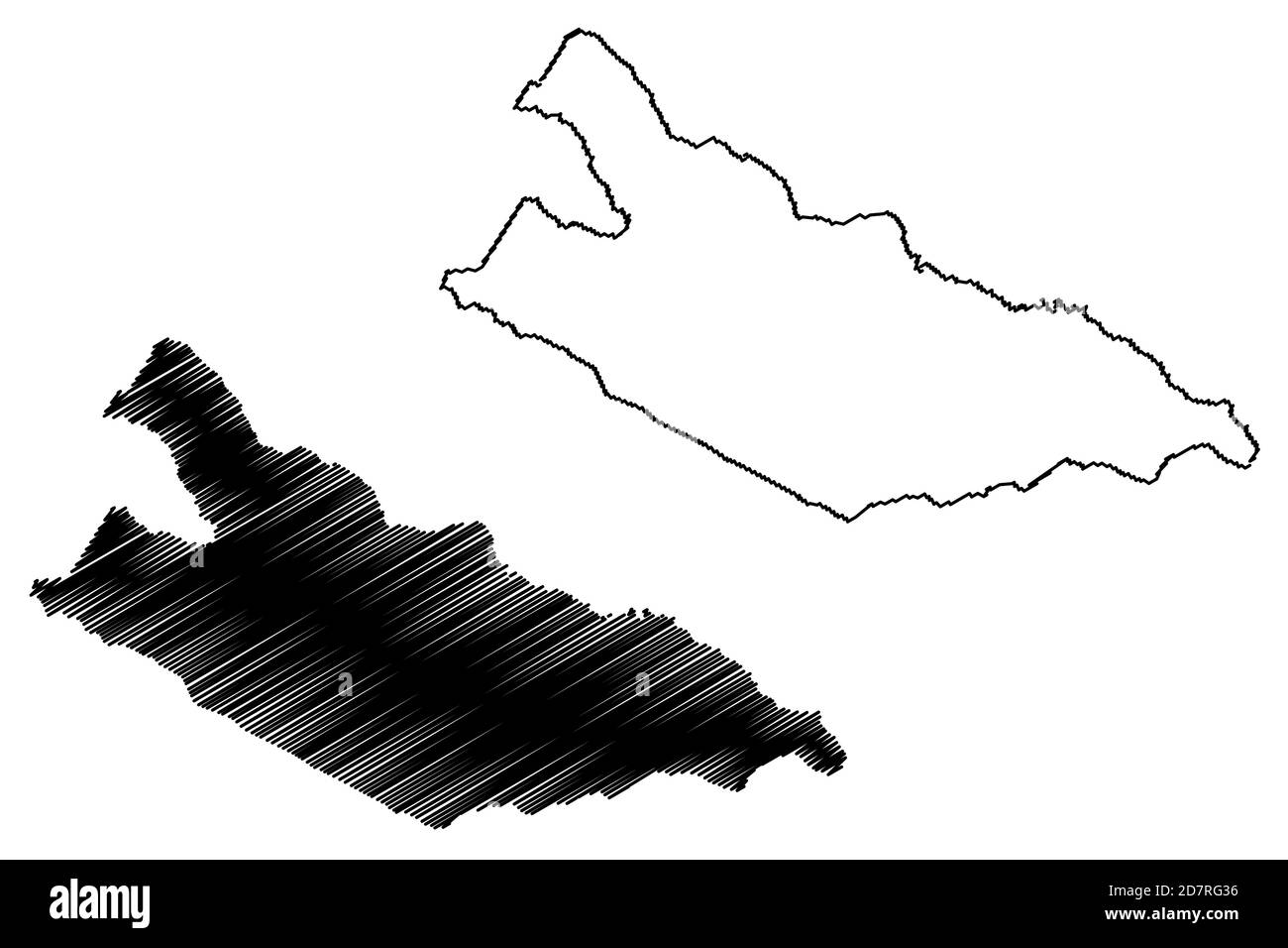 Ville de Ruiru (République du Kenya, comté de Kiambu) carte illustration vectorielle, schéma de gribouillage carte de la ville de Ruiru Illustration de Vecteur