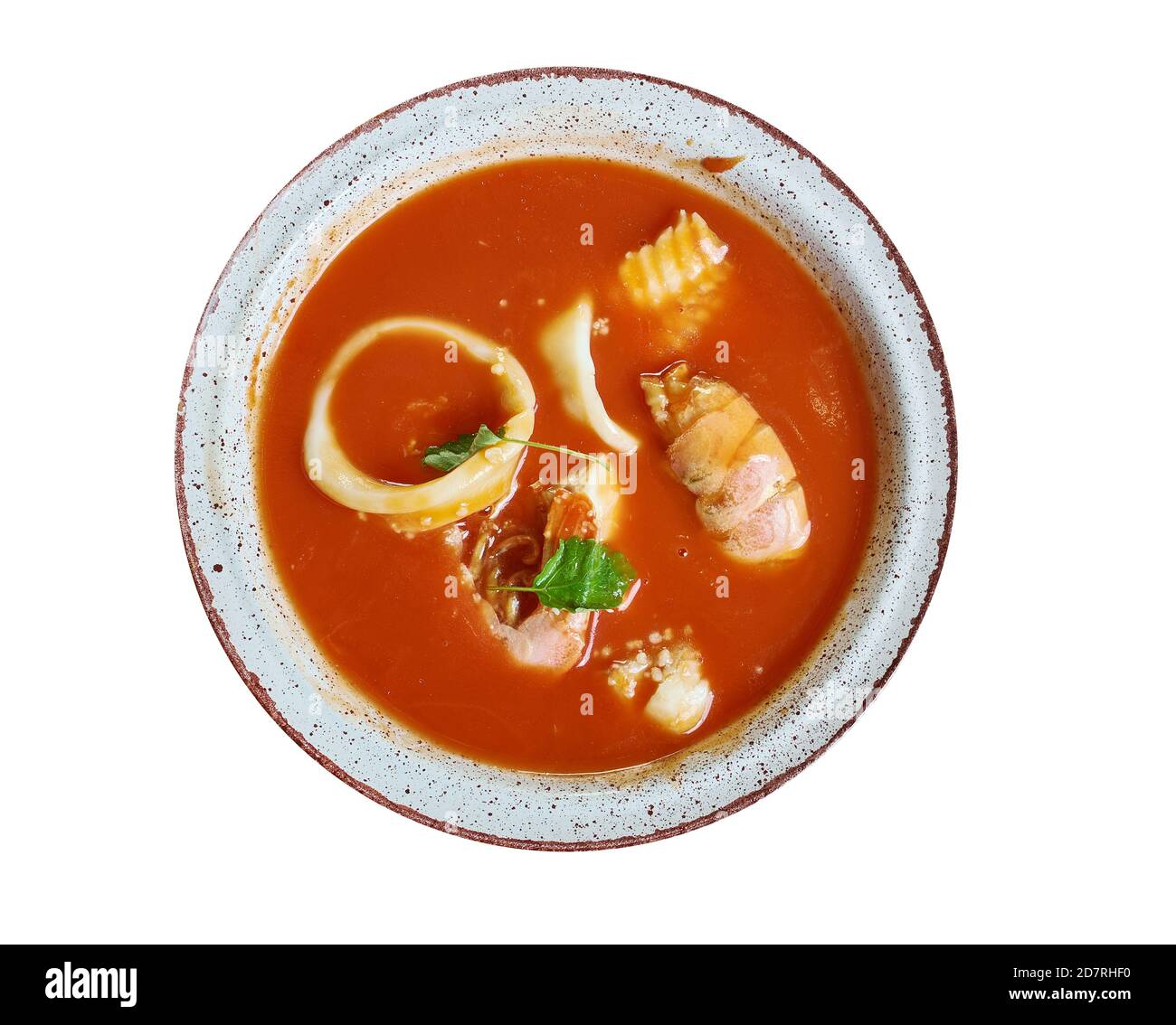 Soupe de poisson vénitienne, plat méditerranéen de style aéolien Banque D'Images