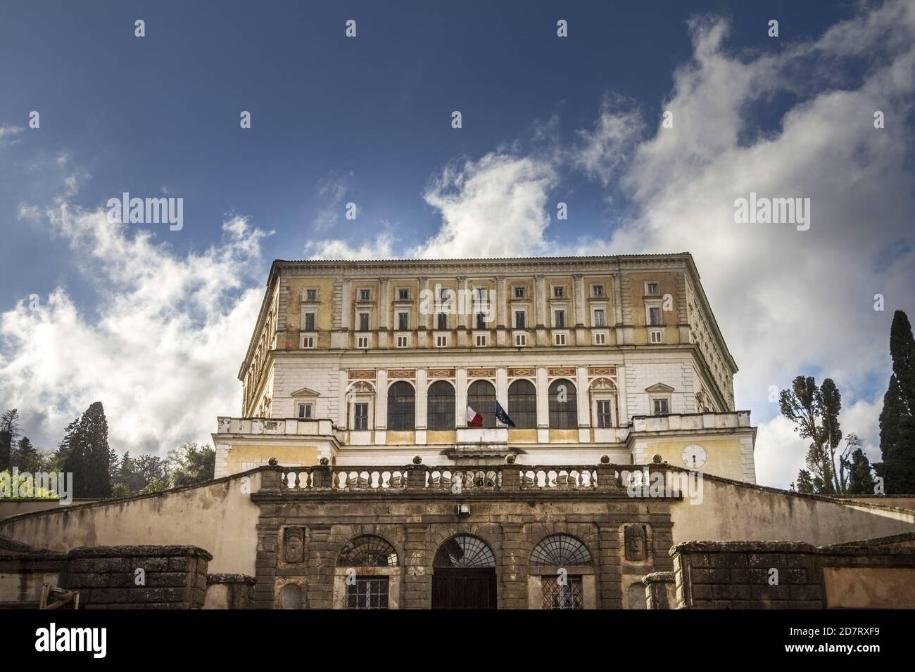 Villa Farnese dans la ville de Caprarola, Viterbo, Italie Banque D'Images