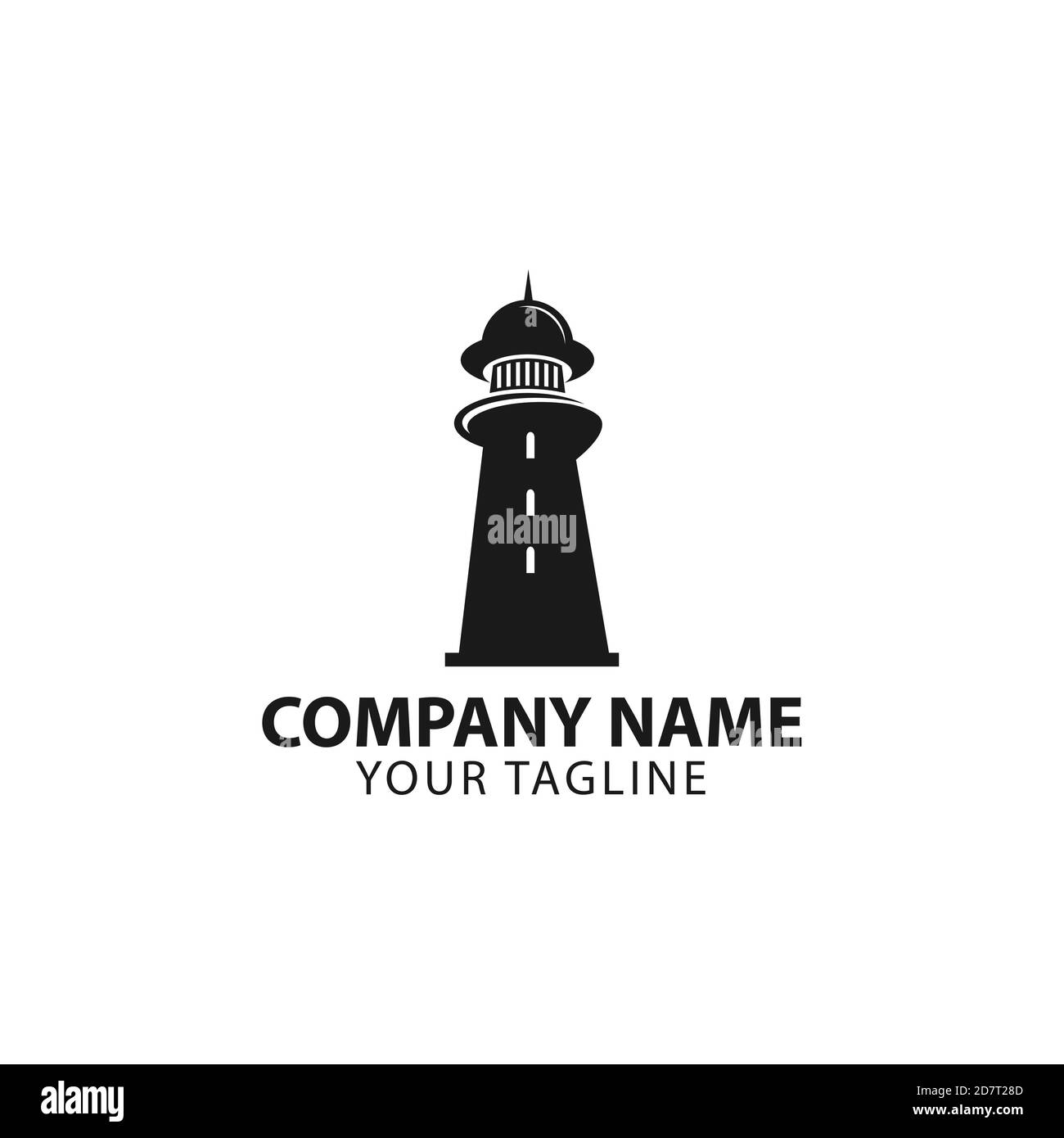 Modèle de conception de vecteur de logo de balise, modèle de vecteur d'icône de logo de sécurité de phare Illustration de Vecteur
