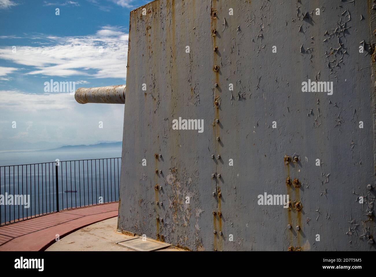 Gibraltar, Royaume-Uni, 1er octobre 2018 :- batterie O’Hara au sommet du Rocher de Gibraltar. Gibraltar est un territoire britannique d'outre-mer situé Banque D'Images