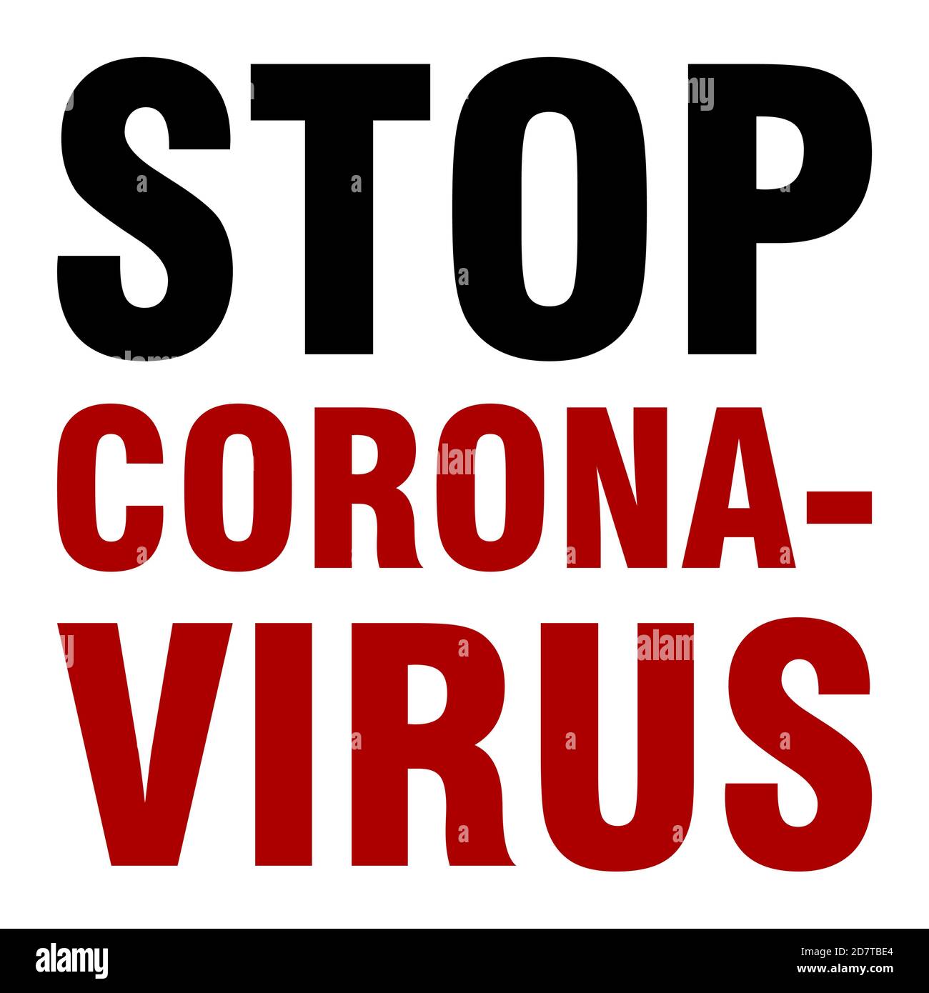 Graphique texte d'arrêt du coronavirus. Image vectorielle. Illustration de Vecteur