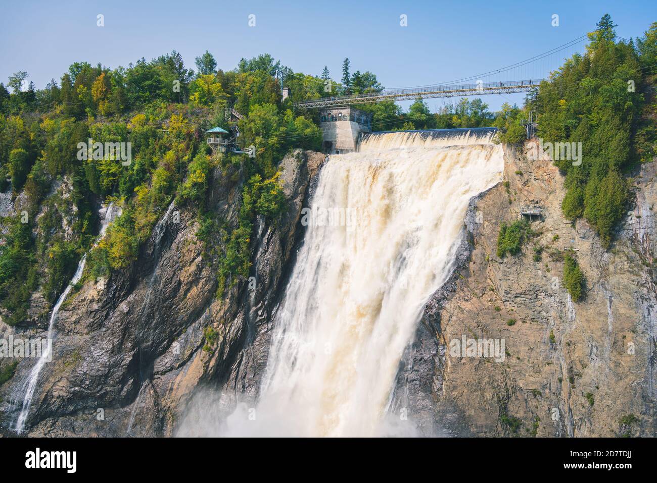 Vue sur le parc national de la chute-Montmorency au Québec, Canada Banque D'Images