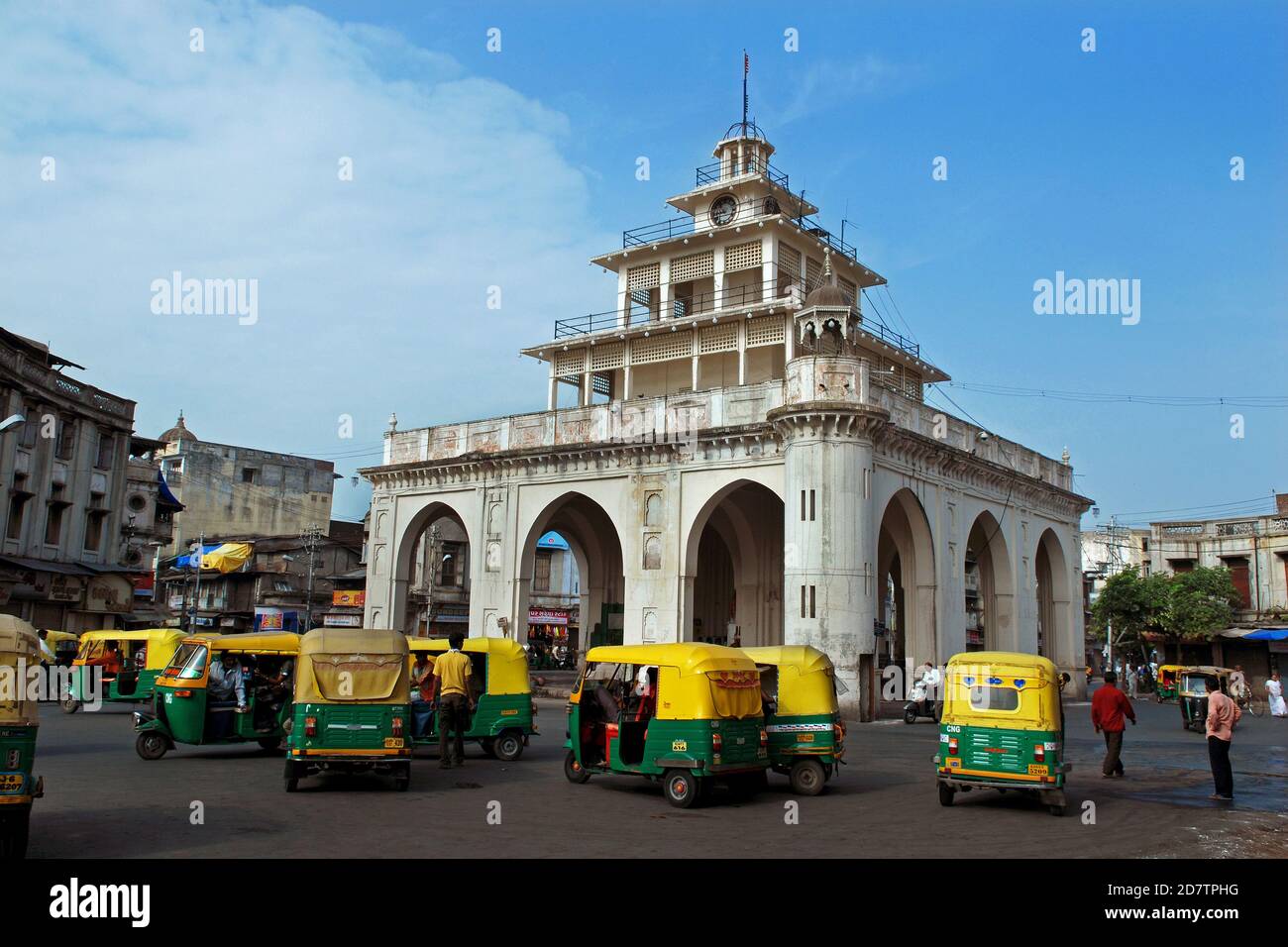 Mandvi Gate, vieille ville de Vadodara, Gujarat, Inde Banque D'Images