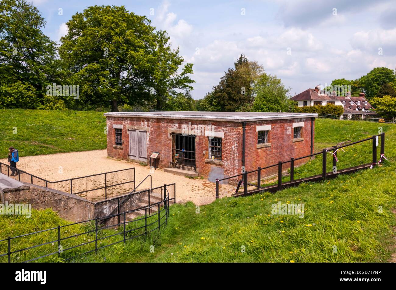 Le 19ème siècle Reigate Fort sur le North Downs au sud de Londres. Banque D'Images