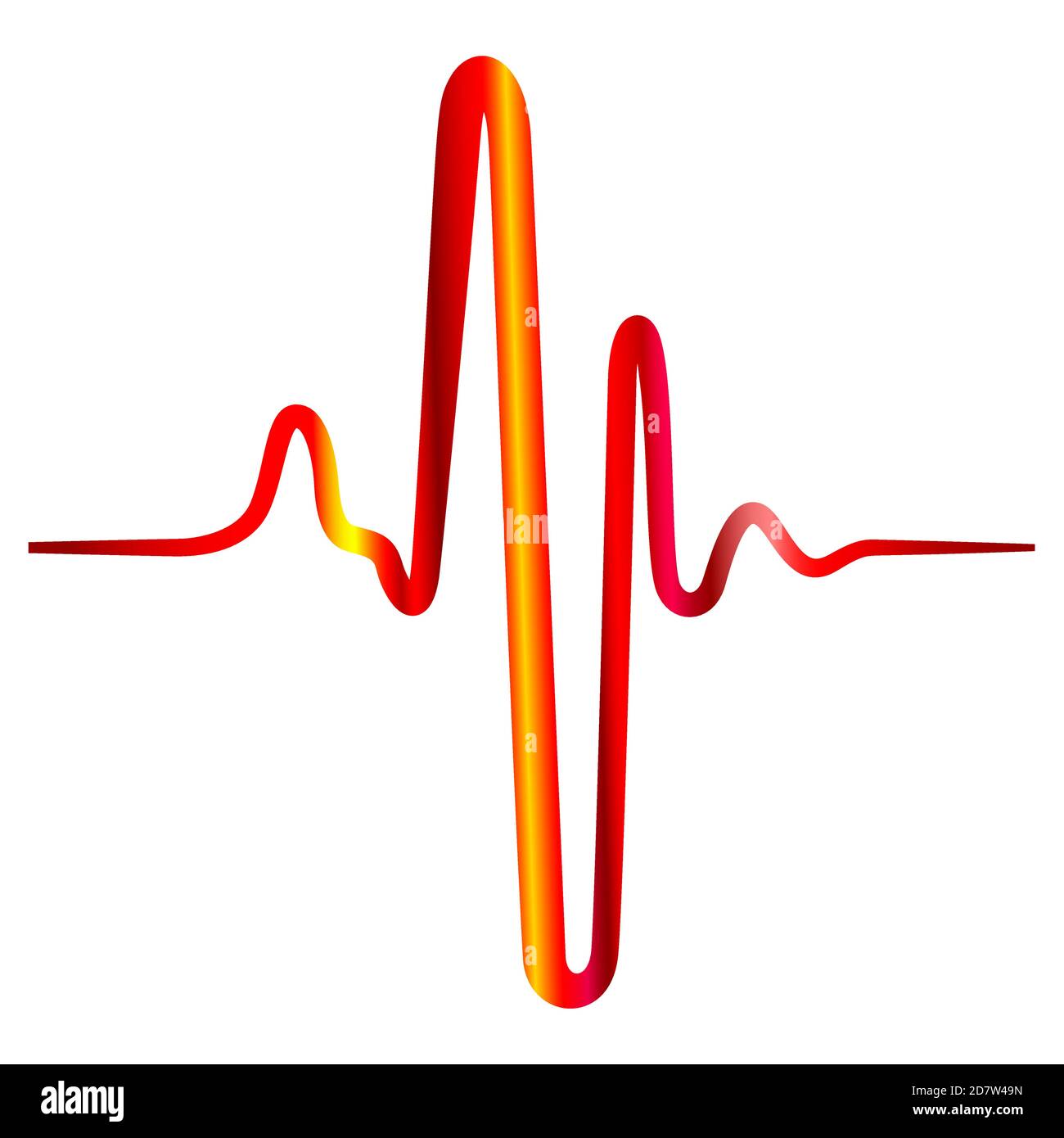 Illustration de l'icône du cardiogramme abstrait Illustration de Vecteur