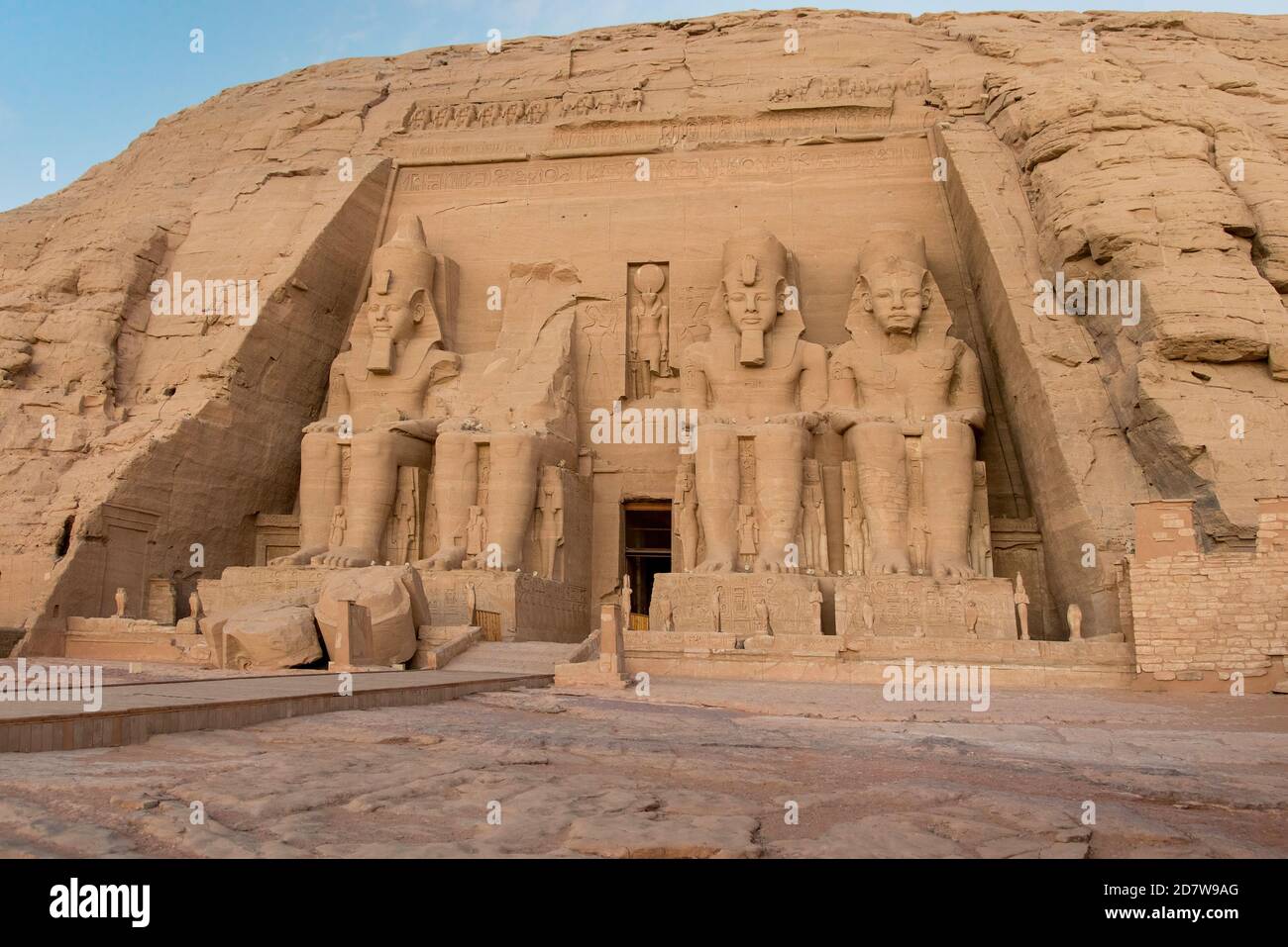 Temples Abu Simbel, Abu Simbel, Égypte. Patrimoine mondial de l'UNESCO Banque D'Images