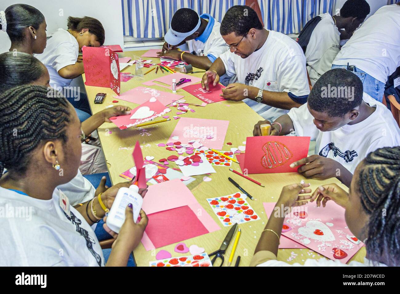 Miami Florida, non violence Project USA, étudiants anti drogue association sans but lucratif, Martin Luther King Jr. Jour adolescents adolescents adolescents adolescents adolescents, Noir Banque D'Images